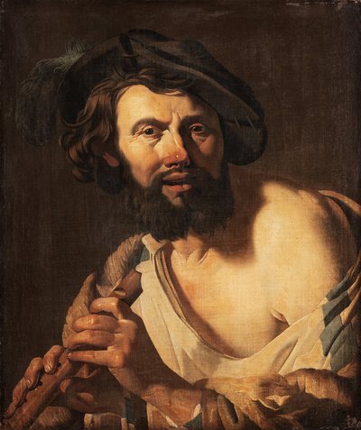 Man with a Flute by Unbekannt Unbekannt